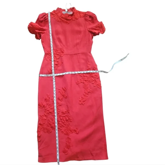 NWT Antonio Melani Summer Floral Applique Midi Dress Sz 10 - Picture 10 of 14